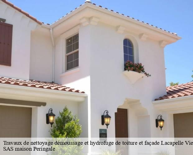 Travaux de nettoyage démoussage et hydrofuge de toiture et façade  lacapelle-viescamp-15150 SAS maison Peringale